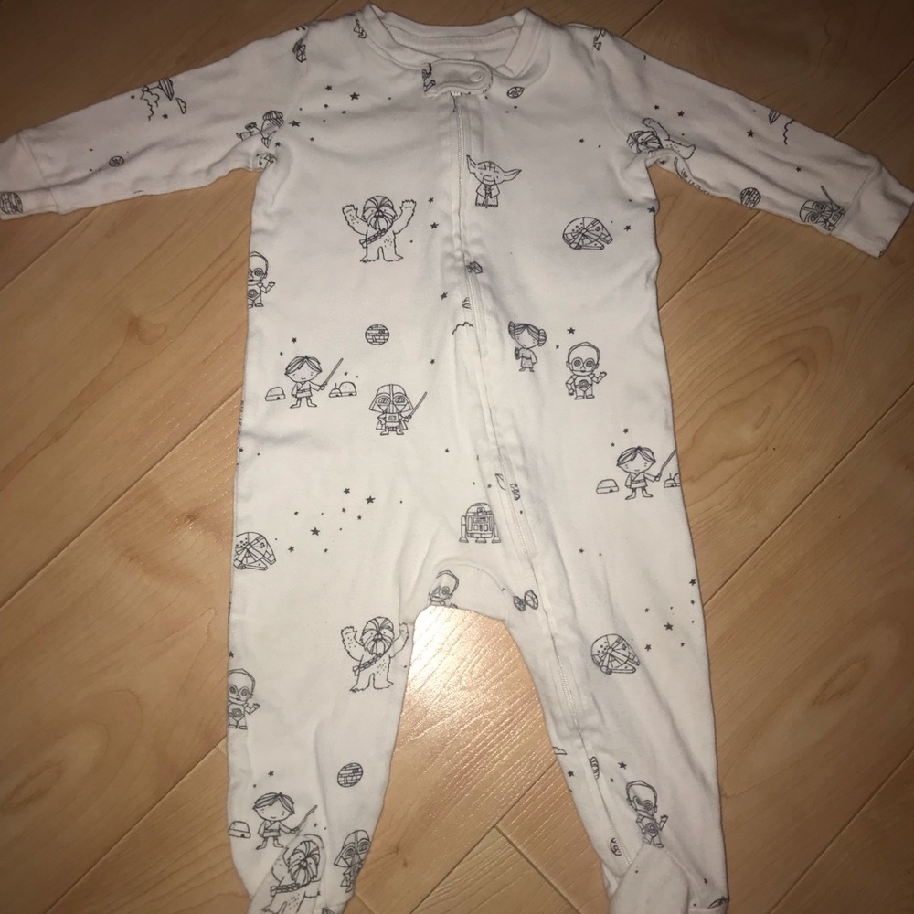 Star Wars baby zip pajamas 9-12m